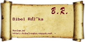 Bibel Réka névjegykártya